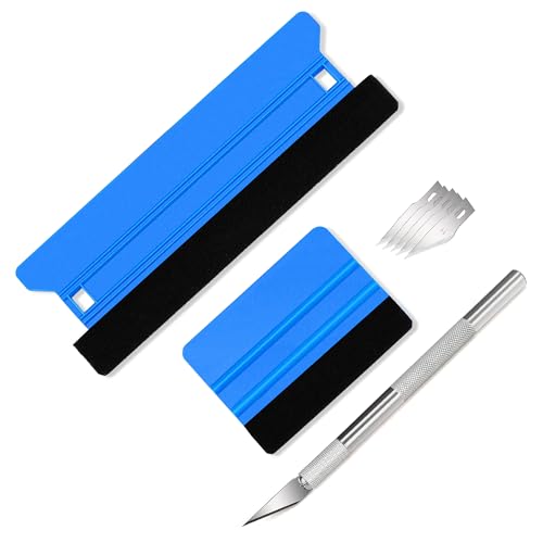Umaki Fenster-Tönungs-Set aus Vinyl, mit 21,6 cm und 10,2 cm Filzrakel, präzises Messer und 5 Klingen, effiziente kratzfreie Anwendung für Auto-Vinyl, Fensterfolie, Tapetenkleister, Umaki Fenster-Tönungs-Set aus Vinyl, mit 21,6 cm und 10,2 cm Filzrakel, präzises Messer und 5 Klingen, effiziente kratzfreie Anwendung für Auto-Vinyl, Fensterfolie, Tapetenkleister, von Umaki