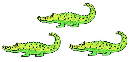 Umama Aufnäher Set mit 3 grünen Krokodil-Tier-Cartoon-Applikationen, zum Aufbügeln oder Aufnähen, Basteln, Kleidung, dekorative Reparatur Umama Aufnäher Set mit 3 grünen Krokodil-Tier-Cartoon-Applikationen, zum Aufbügeln oder Aufnähen, Basteln, Kleidung, dekorative Reparatur von Umama