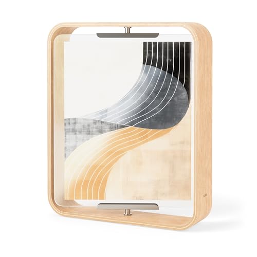 Umbra Tischbilderrahmen, zweiseitiger Bilderrahmen für 20x25 cm Fotos, Holz, Natur Umbra Tischbilderrahmen, zweiseitiger Bilderrahmen für 20x25 cm Fotos, Holz, Natur von Umbra