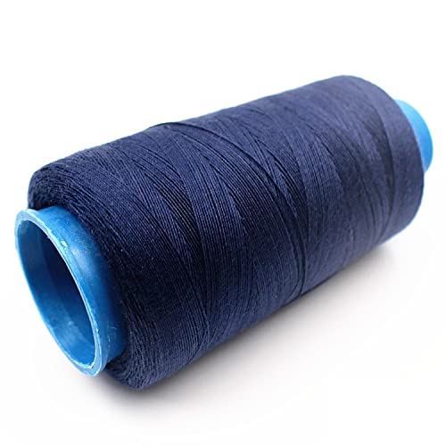 Umerk Polyester-Nähfaden Jeans-Gewinde Handstich-Leinwand Grob Tuch Denim-Gewinde Nähmaschine Thread 3000yards (Color : Navy Blue) von Umerk