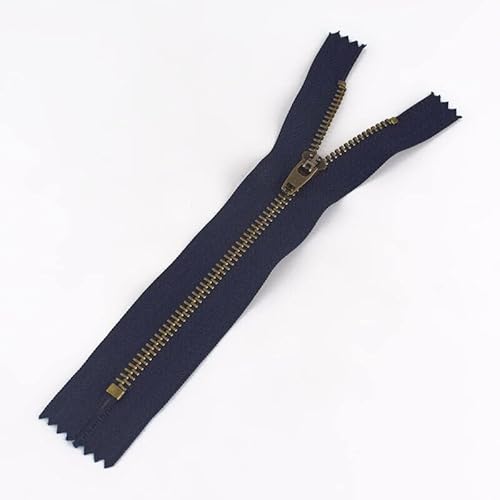 Umerk Reißverschlüsse 10/11/15/18 cm 4# Schließen Metall Reißverschluss Hosen Taschen Tasche Auto Lock Decor Zip DIY. Kleidungsstück Nähzubehör 10 stücke (Color : Navy, Größe : 13cm) von Umerk