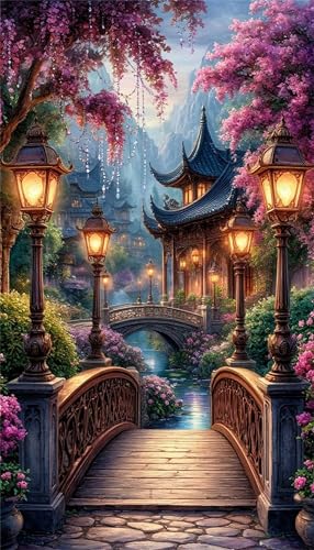 5D Diamond Art Painting,Bridge Attic Plants Diamond Painting Kits for Adults,DIY Round Full Drill Canvas Embroidery Cross Stitch,Diamond Arts Crafts Painting Pictures for Home Wall Decor 80x170cm 5D Diamond Art Painting,Bridge Attic Plants Diamond Painting Kits for Adults,DIY Round Full Drill Canvas Embroidery Cross Stitch,Diamond Arts Crafts Painting Pictures for Home Wall Decor 80x170cm von Umfarvt