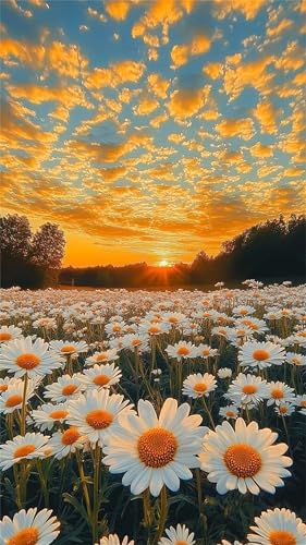 5D Diamond Art Painting,Daisy Sunset Clouds Diamond Painting Kits for Adults,DIY Round Full Drill Canvas Embroidery Cross Stitch,Diamond Arts Crafts Painting Pictures for Home Wall Decor 90x190cm 5D Diamond Art Painting,Daisy Sunset Clouds Diamond Painting Kits for Adults,DIY Round Full Drill Canvas Embroidery Cross Stitch,Diamond Arts Crafts Painting Pictures for Home Wall Decor 90x190cm von Umfarvt