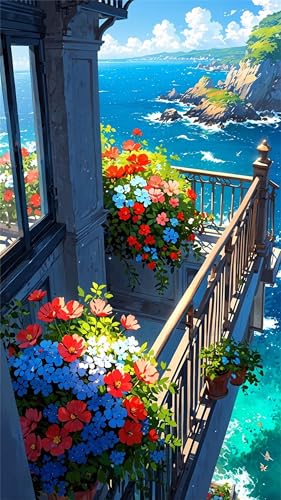 5D Diamond Art Painting,Flowers Plants Sea Diamond Painting Kits for Adults,DIY Round Full Drill Canvas Embroidery Cross Stitch,Diamond Arts Crafts Painting Pictures for Home Wall Decor 90x190cm 5D Diamond Art Painting,Flowers Plants Sea Diamond Painting Kits for Adults,DIY Round Full Drill Canvas Embroidery Cross Stitch,Diamond Arts Crafts Painting Pictures for Home Wall Decor 90x190cm von Umfarvt