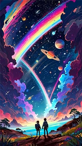 Umfarvt 5D Diamond Painting Erwachsene,Planeten Sternenhimmel Diamant Painting Bilder für Anfänger,DIY Round Drill Voller Diamant Kunst Stickerei Kreuzstich Craft Set für Home Wand Décor 50x110cm Umfarvt 5D Diamond Painting Erwachsene,Planeten Sternenhimmel Diamant Painting Bilder für Anfänger,DIY Round Drill Voller Diamant Kunst Stickerei Kreuzstich Craft Set für Home Wand Décor 50x110cm von Umfarvt