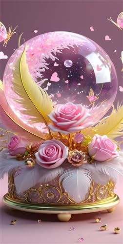 Umfarvt 5D Diamond Painting Kit,Fantasierose Diamant Painting Bilder Kit für Erwachsene,DIY Square Full Drill Strass Stickerei Leinwand Painting Malen nach Zahlen Set für Home Décor 50x110cm von Umfarvt
