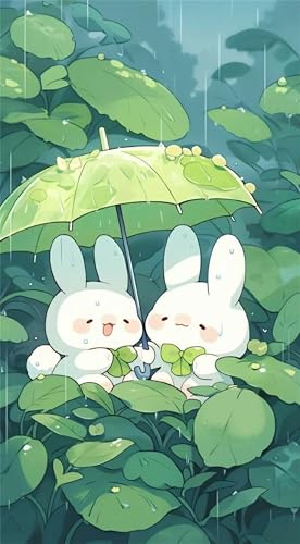 Umfarvt 5D Diamond Painting Kit,Rabbit Plant Diamant Painting Bilder Kit für Erwachsene,DIY Round Full Drill Strass Stickerei Leinwand Painting Malen nach Zahlen Set für Home Décor 50x110cm Umfarvt 5D Diamond Painting Kit,Rabbit Plant Diamant Painting Bilder Kit für Erwachsene,DIY Round Full Drill Strass Stickerei Leinwand Painting Malen nach Zahlen Set für Home Décor 50x110cm von Umfarvt