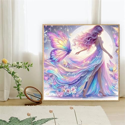 Umfarvt 5D Feen Schmetterling Diamond Painting Erwachsene,Diamond Painting Bilder für Anfänger,DIY Square Drill Voller Kristall Strass Kreuzstich Malen Nach Zahlen Kits für Zuhause Dekor 40x40cm Umfarvt 5D Feen Schmetterling Diamond Painting Erwachsene,Diamond Painting Bilder für Anfänger,DIY Square Drill Voller Kristall Strass Kreuzstich Malen Nach Zahlen Kits für Zuhause Dekor 40x40cm von Umfarvt