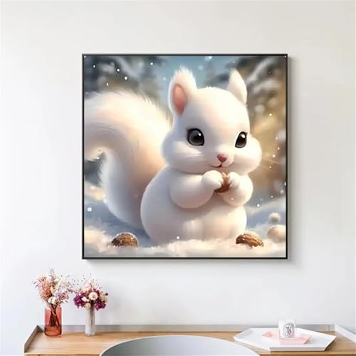 Umfarvt 5D Rabbit Snow Diamond Painting Kits for Adults Kids,DIY Square Full Drill Diamond Art Painting Kits,Canvas Embroidery diamond art Craft for Home Wall Decor 60x60cm von Umfarvt