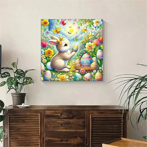 Umfarvt 5D Rabbits Garden Diamond Painting Kits for Adults Kids,DIY Square Full Drill Diamond Art Painting Kits,Canvas Embroidery diamond art Craft for Home Wall Decor 90x90cm von Umfarvt
