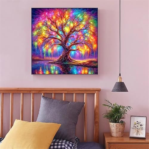 Umfarvt 5D Tassel Tree Diamond Painting Kits for Adults Kids,DIY Round Full Drill Diamond Art Painting Kits,Canvas Embroidery diamond art Craft for Home Wall Decor 90x90cm von Umfarvt