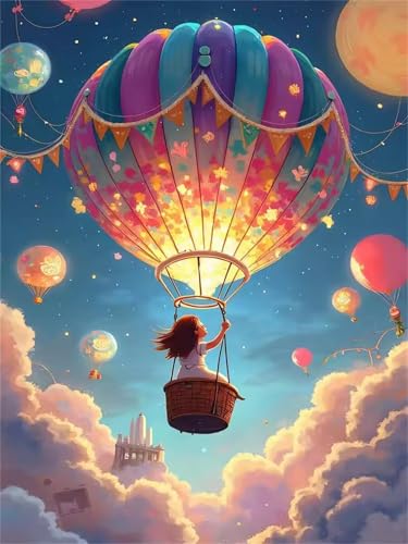 Umfarvt Diamond Painting Heißluftballon Set für Erwachsene DIY Round Strass 50x70cm,5D diamond painting bilder Diamant Kunst Malerei Stickerei Kreuzstich Set,Wohnzimmer Wanddeko Umfarvt Diamond Painting Heißluftballon Set für Erwachsene DIY Round Strass 50x70cm,5D diamond painting bilder Diamant Kunst Malerei Stickerei Kreuzstich Set,Wohnzimmer Wanddeko von Umfarvt