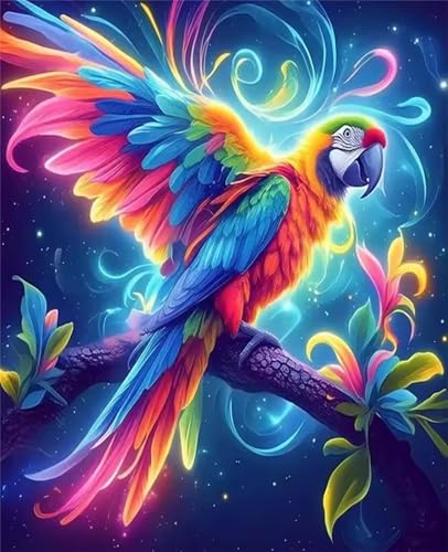 Umfarvt Diamond Painting Regenbogen-Papagei Set für Erwachsene DIY Square Strass 30x40cm,5D diamond painting bilder Diamant Kunst Malerei Stickerei Kreuzstich Set,Wohnzimmer Wanddeko Umfarvt Diamond Painting Regenbogen-Papagei Set für Erwachsene DIY Square Strass 30x40cm,5D diamond painting bilder Diamant Kunst Malerei Stickerei Kreuzstich Set,Wohnzimmer Wanddeko von Umfarvt