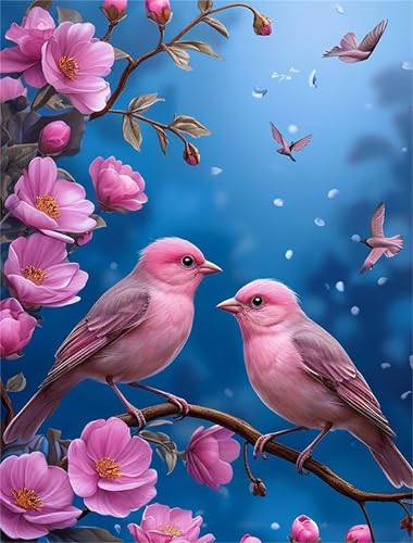 Umfarvt Diamond Painting Rosa Blumenvögel Set für Erwachsene DIY Round Strass 80x100cm,5D diamond painting bilder Diamant Kunst Malerei Stickerei Kreuzstich Set,Wohnzimmer Wanddeko Umfarvt Diamond Painting Rosa Blumenvögel Set für Erwachsene DIY Round Strass 80x100cm,5D diamond painting bilder Diamant Kunst Malerei Stickerei Kreuzstich Set,Wohnzimmer Wanddeko von Umfarvt