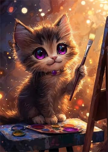 Umfarvt Diamond Painting Sunshine Katze Set für Erwachsene DIY Round Strass 40x50cm,5D diamond painting bilder Diamant Kunst Malerei Stickerei Kreuzstich Set,Wohnzimmer Wanddeko Umfarvt Diamond Painting Sunshine Katze Set für Erwachsene DIY Round Strass 40x50cm,5D diamond painting bilder Diamant Kunst Malerei Stickerei Kreuzstich Set,Wohnzimmer Wanddeko von Umfarvt