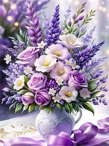 Umfarvt Lila Blumenstrauß Diamond Painting Erwachsene set DIY Round Vollbohrer 50x70cm,5D Diamant Painting Bilder für Erwachsene,Strass Stickerei Leinwand painting set,Wanddeko Geschenk Umfarvt Lila Blumenstrauß Diamond Painting Erwachsene set DIY Round Vollbohrer 50x70cm,5D Diamant Painting Bilder für Erwachsene,Strass Stickerei Leinwand painting set,Wanddeko Geschenk von Umfarvt