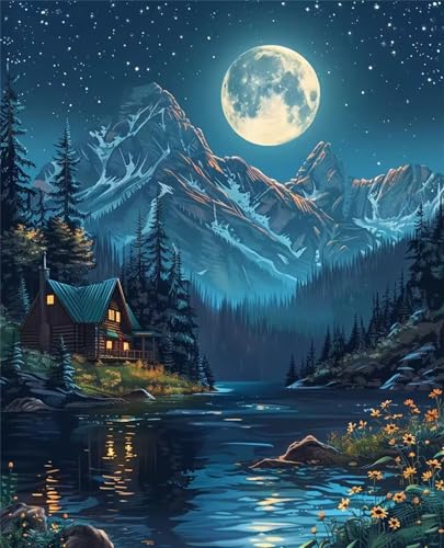 Umfarvt Mond Nacht Wald Diamond Painting Erwachsene set DIY Square Vollbohrer 30x40cm,5D Diamant Painting Bilder für Erwachsene,Strass Stickerei Leinwand painting set,Wanddeko Geschenk Umfarvt Mond Nacht Wald Diamond Painting Erwachsene set DIY Square Vollbohrer 30x40cm,5D Diamant Painting Bilder für Erwachsene,Strass Stickerei Leinwand painting set,Wanddeko Geschenk von Umfarvt