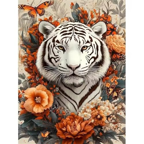 Umfarvt Retro Blumen Tiere Diamond Painting Erwachsene set DIY Square Vollbohrer 100x130cm,5D Diamant Painting Bilder für Erwachsene,Strass Stickerei Leinwand painting set,Wanddeko Geschenk von Umfarvt