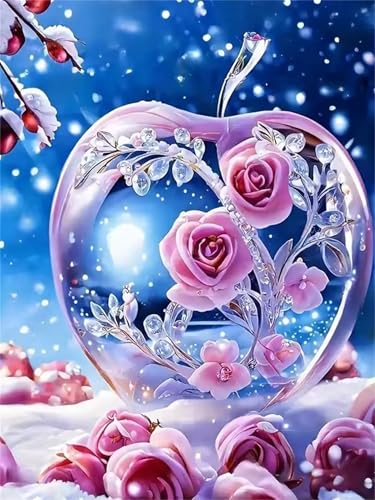 Umfarvt Schneeflocken-Rose Diamond Painting Erwachsene set DIY Square Vollbohrer 60x80cm,5D Diamant Painting Bilder für Erwachsene,Strass Stickerei Leinwand painting set,Wanddeko Geschenk Umfarvt Schneeflocken-Rose Diamond Painting Erwachsene set DIY Square Vollbohrer 60x80cm,5D Diamant Painting Bilder für Erwachsene,Strass Stickerei Leinwand painting set,Wanddeko Geschenk von Umfarvt