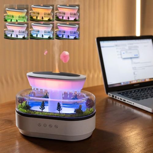 Rain Humidifier Diffusor Für äTherische öLe, 250 ml Rain Cloud Humidifier, Duftöl Diffusor Luftbefeuchter für Ätherische Öle mit Pilz Lampe Wassertropfen, Duftöl Diffuser für Zuhause Büro Rain Humidifier Diffusor Für äTherische öLe, 250 ml Rain Cloud Humidifier, Duftöl Diffusor Luftbefeuchter für Ätherische Öle mit Pilz Lampe Wassertropfen, Duftöl Diffuser für Zuhause Büro von Umikk