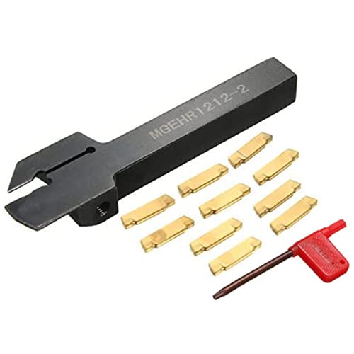 Umisu MGEHR1212-2 Drehwerkzeughalter für Drehmaschine CNC mit 10 MGMN200 Einsätzen und Schlüssel, Nutwerkzeug 100 mm, 2 mm Schnitt für Metall und Holz Umisu MGEHR1212-2 Drehwerkzeughalter für Drehmaschine CNC mit 10 MGMN200 Einsätzen und Schlüssel, Nutwerkzeug 100 mm, 2 mm Schnitt für Metall und Holz von Umisu