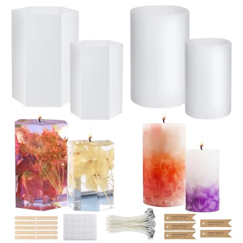 Umllpet Kerzenformen zum Gießen 4 Pcs, Kerzen Formen Silikon, 3D Kerzen Selber Machen Set, DIY Kerzenform Silikon, Epoxidharz Formen Silikon für Duftkerzen, Handgefertigte Seife, Handwerk Ornamente Umllpet Kerzenformen zum Gießen 4 Pcs, Kerzen Formen Silikon, 3D Kerzen Selber Machen Set, DIY Kerzenform Silikon, Epoxidharz Formen Silikon für Duftkerzen, Handgefertigte Seife, Handwerk Ornamente von Umllpet