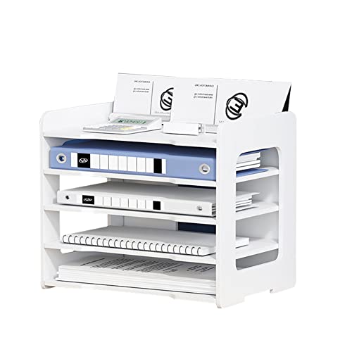 Umllpet A4 Schreibtisch-Organizer, 5-Tier Briefablage Stapelbar Dokumentenablage A4 Papier Briefablage Organizer Dokumentenlager Schreibtisch-Organizer A4 Papierablage für Zuhause/Büro/Schule von Umllpet