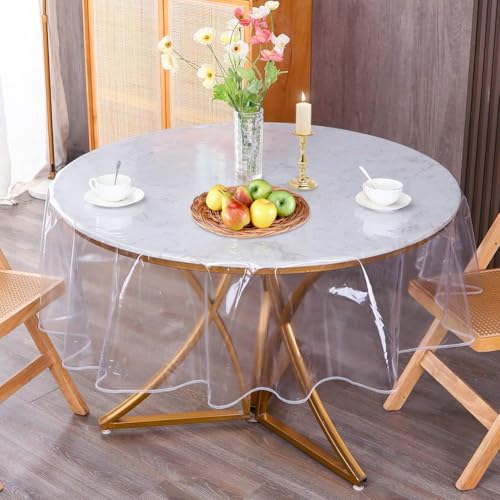 Umllpet Durchsichtige Tischdecke, Tischfolie Transparent, PVC Durchsichtige Tischschutz Tischdecke Folie Abwaschbar für Outdoor Garten Tischfolie, Schutzfolie für Möbel Tischschutzfolie Runden-180cm Umllpet Durchsichtige Tischdecke, Tischfolie Transparent, PVC Durchsichtige Tischschutz Tischdecke Folie Abwaschbar für Outdoor Garten Tischfolie, Schutzfolie für Möbel Tischschutzfolie Runden-180cm von Umllpet