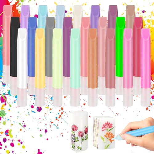 Umllpet Kerzenstifte 24 Stück, Kerzen Bemalen Set, Wachsstifte Candle Pen Kerzenfarbe, Dekorieren und Personalisieren von Kerzen, Keramik Bemalen Set, Taufkerze Selber Machen, Je 10 ml Umllpet Kerzenstifte 24 Stück, Kerzen Bemalen Set, Wachsstifte Candle Pen Kerzenfarbe, Dekorieren und Personalisieren von Kerzen, Keramik Bemalen Set, Taufkerze Selber Machen, Je 10 ml von Umllpet