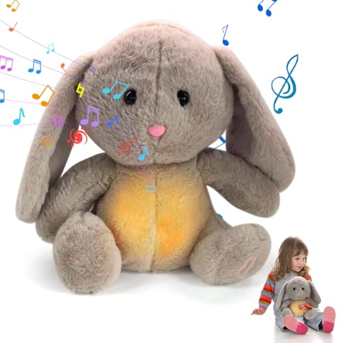 Umllpet Schlummer Otter Hase Kuscheltier mit Atembewegung und Musik, Schlummer Hase Plüschtier Baby Erstausstattung, Neugeborene, Baby Spielzeug ab Geburt, Babyparty und Neugeborenen Geschenk Umllpet Schlummer Otter Hase Kuscheltier mit Atembewegung und Musik, Schlummer Hase Plüschtier Baby Erstausstattung, Neugeborene, Baby Spielzeug ab Geburt, Babyparty und Neugeborenen Geschenk von Umllpet
