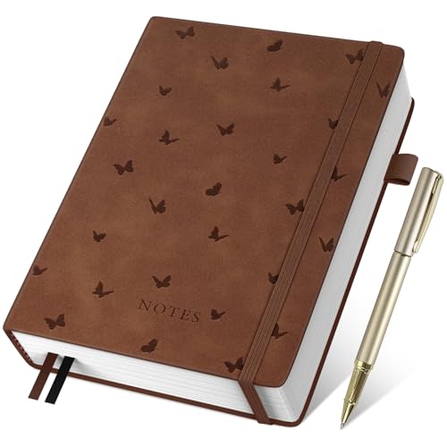 Umriox Lined Notebook A5 Thick Journal,Hardcover Notizbucher mit Stift,Journal mit 100gsm 360 Seiten Dickes Papier,College Ruled Notebook für Erwachsene Arbeit, Notizen, Reisen,14.5 x 21 cm-Braun Umriox Lined Notebook A5 Thick Journal,Hardcover Notizbucher mit Stift,Journal mit 100gsm 360 Seiten Dickes Papier,College Ruled Notebook für Erwachsene Arbeit, Notizen, Reisen,14.5 x 21 cm-Braun von Umriox