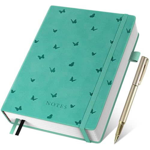 Umriox Tagebuch für Erwachsene mit Stift,A5 Notizbuch Liniert mit 365 Seiten 100gsm Dickes Papier,Collegeblock Notizblock Eignet Sich Zum Schreiben Und Notieren, 14.5 x 21 cm-Grün von Umriox