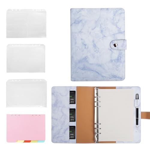 Unaikoo A5-Ringbuch-Notizbuch, 6-Ring-Binder-Planer-Set, persönlicher Planer mit A5-Nachfüllpapier, Bindertaschen, Fächerblätter, Papierblatt (Hellblau) Unaikoo A5-Ringbuch-Notizbuch, 6-Ring-Binder-Planer-Set, persönlicher Planer mit A5-Nachfüllpapier, Bindertaschen, Fächerblätter, Papierblatt (Hellblau) von Unaikoo