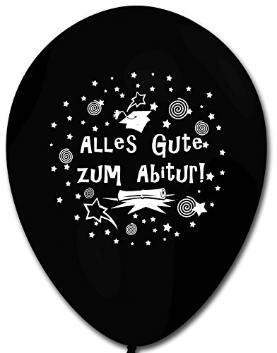 10 Luftballons Alles Gute zum Abitur, SCHWARZ, ca. 30 cm von Unbekannt