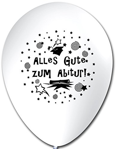 Unbekannt 10 Luftballons Alles Gute zum Abitur, WEIß, ca. 30 cm Unbekannt 10 Luftballons Alles Gute zum Abitur, WEIß, ca. 30 cm von Unbekannt