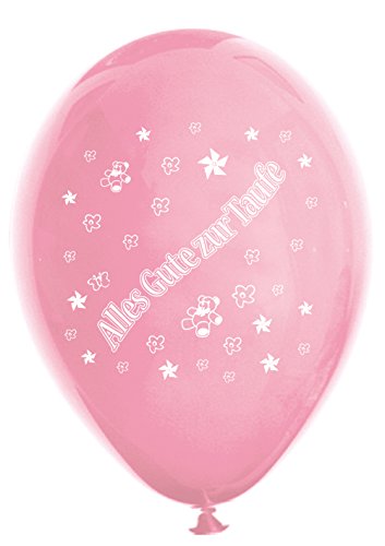 Unbekannt 10 Luftballons Alles Gute zur Taufe, rosa & Fuchsia, ca. 30 cm Durchmesser von Unbekannt