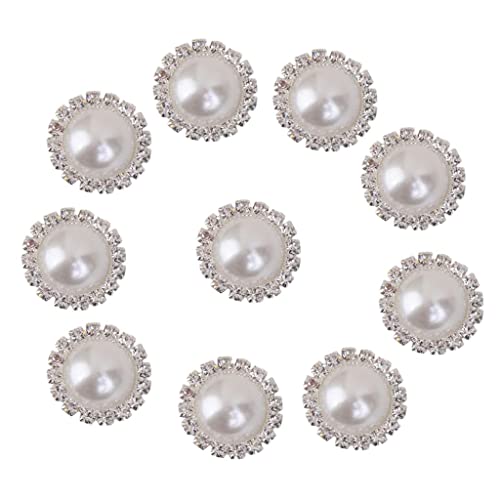 10 Stk. Kristall Perlen Knöpfe Schaft Dekoration DIY 21mm Weiß 10 Stk. Kristall Perlen Knöpfe Schaft Dekoration DIY 21mm Weiß von Unbekannt
