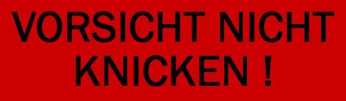 Carpeta 10 selbstklebende Warnetiketten *Vorsicht Nicht Knicken!* für Bewerbungsmappen und wichtige Unterlagen, rot, 90mm x 35mm von Unbekannt