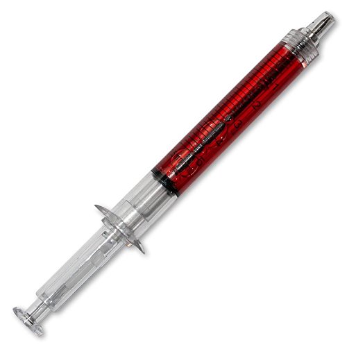 10 x Kugelschreiber Spritze Spritzenkuli Blut Stift Kulli Mitgebsel Arzt Doktor von Diverse