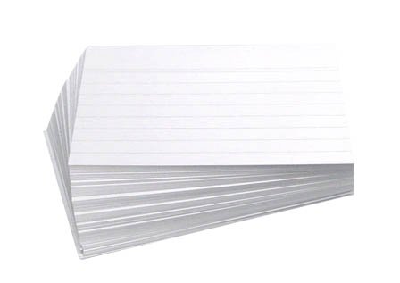 100 Karteikarten DIN A6 / weiß / liniert / 190 g/m² von Unbekannt
