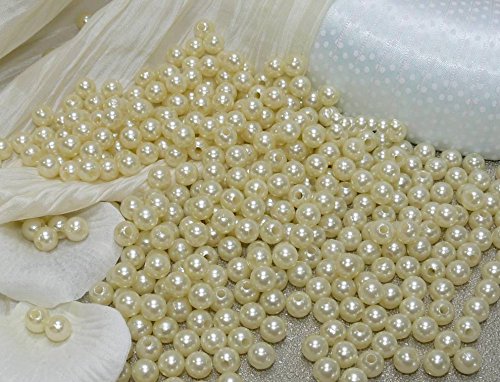 1000 Perlen Wachsperlen 8mm creme Hochzeit Basteln von Unbekannt