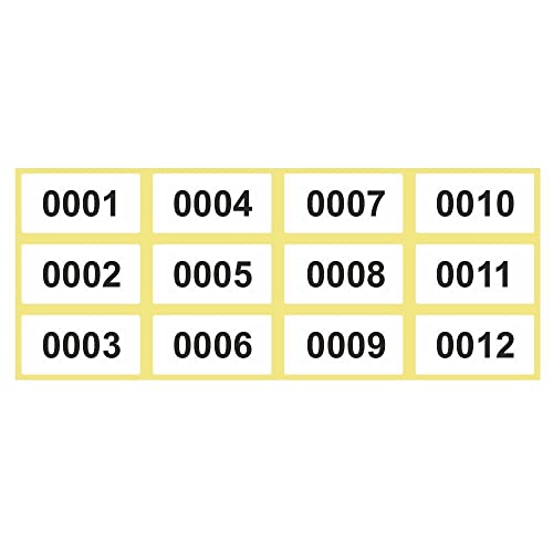 2.000 Etiketten/Aufkleber auf Rolle - fortlaufend nummeriert - 28 x 14 mm von Unbekannt