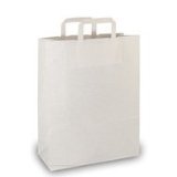 250 Papiertragetaschen weiß Papiertaschen Tüten Papiertüten Tragetaschen 18 + 8 x 22 cm von Unbekannt