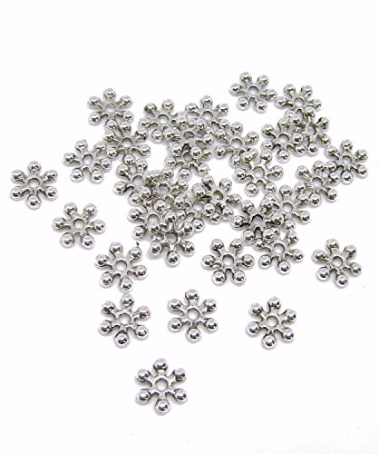 30 Daisy Spacer Silberfaben, 7mm, Zwischenperle, Kranz, Krone für Perlenengel von Unbekannt