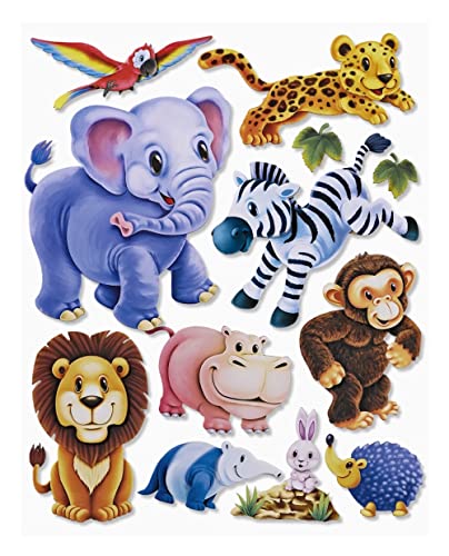 3D Sticker Zootiere Tierkinder * Wandtattoo XXL * Deko für Schultüte , Wand , Tür von Unbekannt