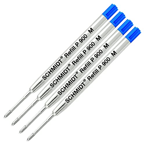 4 Pack – Ink Refill Blau Medium Schmidt P900 Kugelschreiber Parker Style Refill von Unbekannt