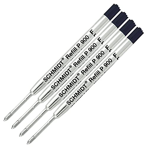 4 Pack – Nachfüllung black-p900-fine Spitze Schmidt Kugelschreiber Parker Style Refill von SCHMIDT