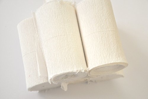 unbekannt 4 Rollen KREPPBÄNDER - Krepppapier ca.12 cm breit, weiß, fertig zugeschnitten - Dekoratives Einpacken und Basteln unbekannt 4 Rollen KREPPBÄNDER - Krepppapier ca.12 cm breit, weiß, fertig zugeschnitten - Dekoratives Einpacken und Basteln von unbekannt