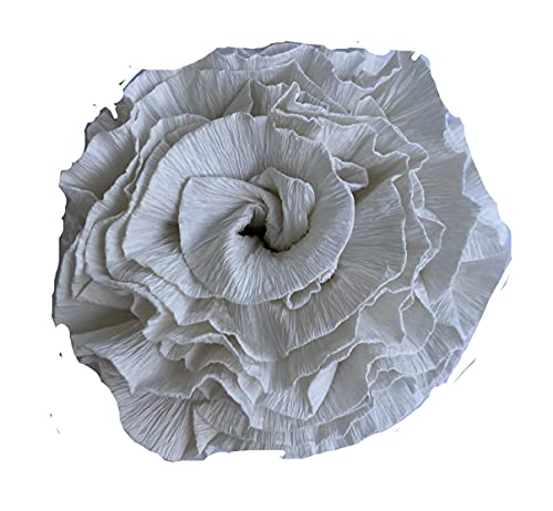 5 Rollen DEKO Krepppapier Floristenkrepp - Nicht ausblutend, Hohe Lichtechtheit 10 cm breit, 2,5 meter - KREPPBÄNDER antik weiss fertig zugeschnitten von Unbekannt