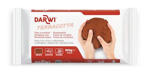 500 g lufttrocknende Modelliermasse / Keramikton, Terracotta von DARWI